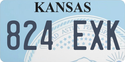 KS license plate 824EXK