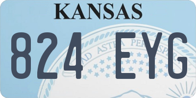 KS license plate 824EYG