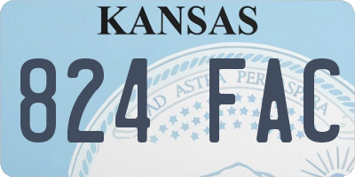 KS license plate 824FAC