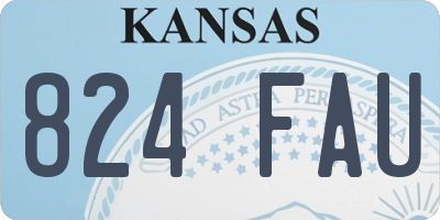 KS license plate 824FAU