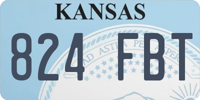 KS license plate 824FBT
