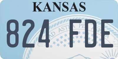 KS license plate 824FDE
