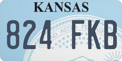 KS license plate 824FKB