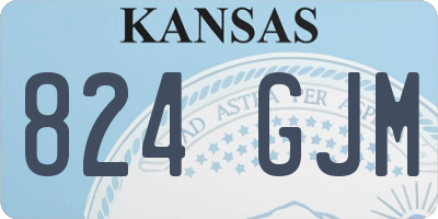 KS license plate 824GJM
