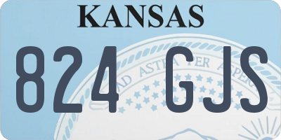 KS license plate 824GJS