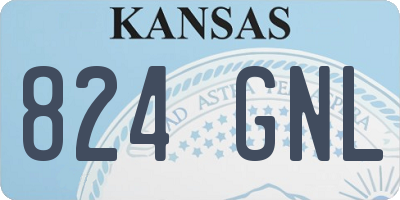 KS license plate 824GNL