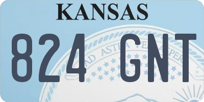 KS license plate 824GNT