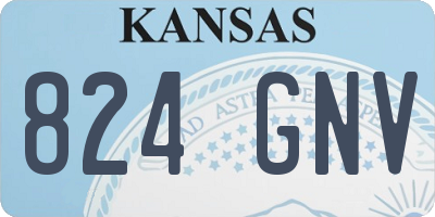KS license plate 824GNV