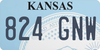 KS license plate 824GNW