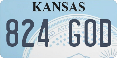 KS license plate 824GOD