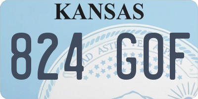 KS license plate 824GOF