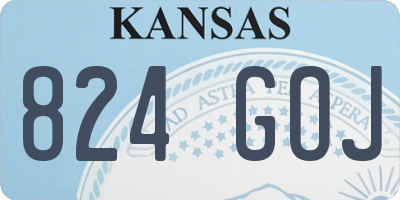 KS license plate 824GOJ