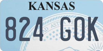 KS license plate 824GOK