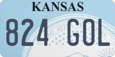 KS license plate 824GOL
