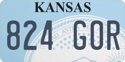 KS license plate 824GOR