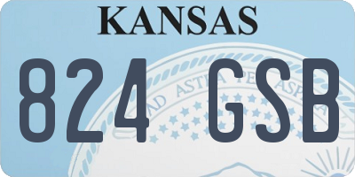 KS license plate 824GSB