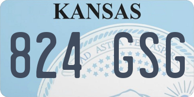 KS license plate 824GSG