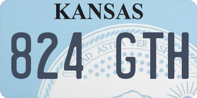 KS license plate 824GTH