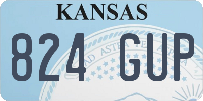 KS license plate 824GUP
