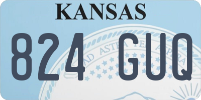 KS license plate 824GUQ