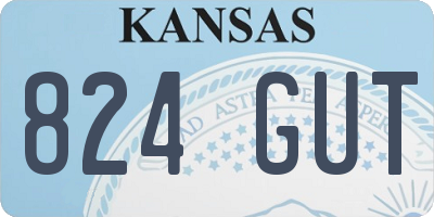 KS license plate 824GUT