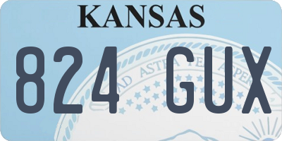 KS license plate 824GUX