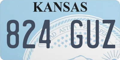 KS license plate 824GUZ