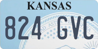 KS license plate 824GVC