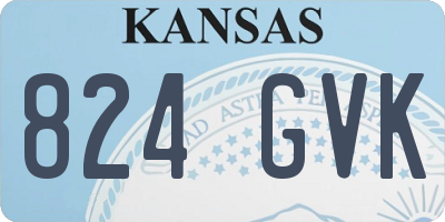 KS license plate 824GVK