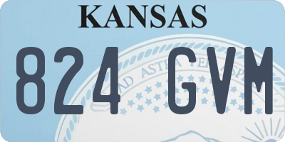KS license plate 824GVM