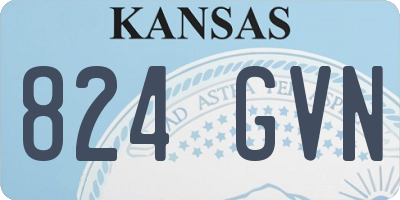 KS license plate 824GVN