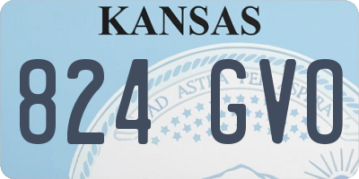 KS license plate 824GVO