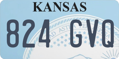 KS license plate 824GVQ