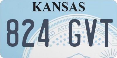 KS license plate 824GVT