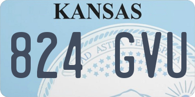 KS license plate 824GVU