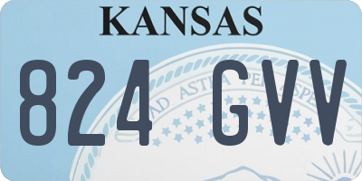 KS license plate 824GVV