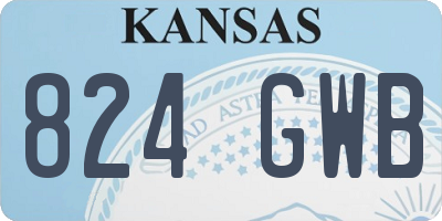 KS license plate 824GWB