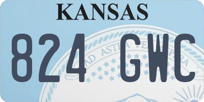 KS license plate 824GWC