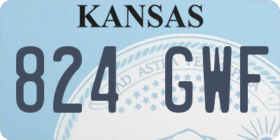 KS license plate 824GWF