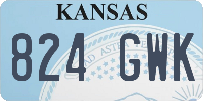 KS license plate 824GWK