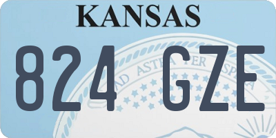 KS license plate 824GZE