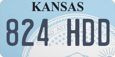 KS license plate 824HDD