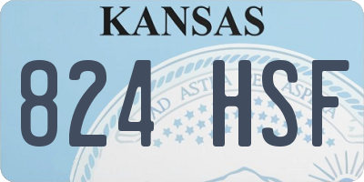 KS license plate 824HSF