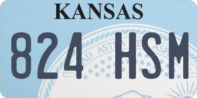 KS license plate 824HSM