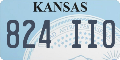 KS license plate 824IIO