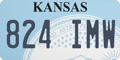 KS license plate 824IMW