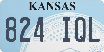 KS license plate 824IQL