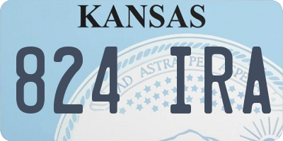 KS license plate 824IRA