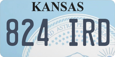 KS license plate 824IRD