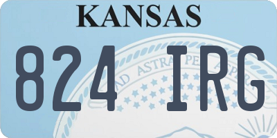 KS license plate 824IRG